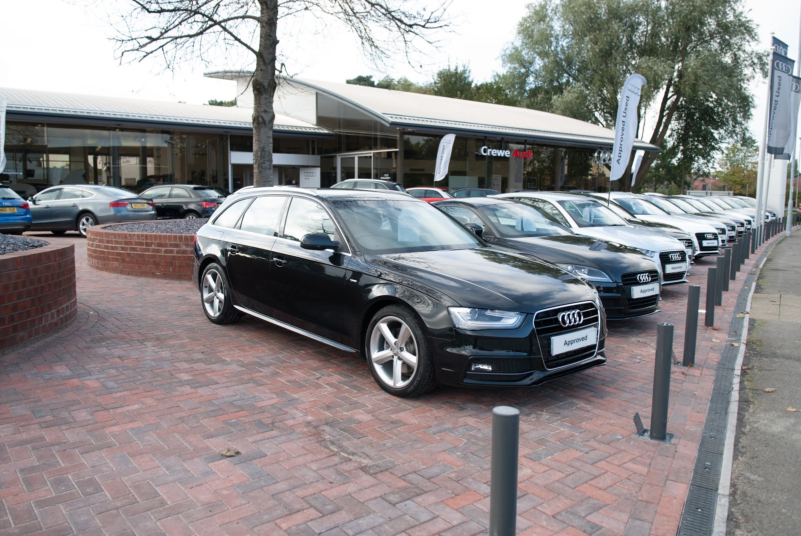 Used cars for sale on Crewe Audi forecourt